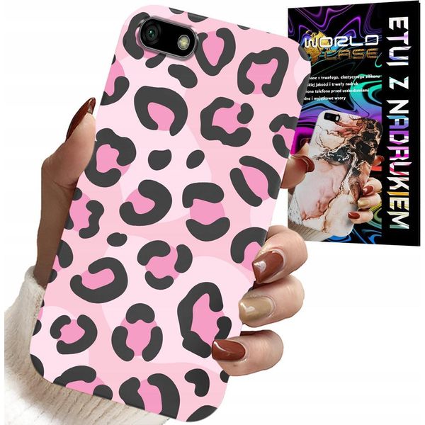Custodia Per Huawei Y5 2018 - Design Femminile Con Stampa Leopardo Rosa Pantera-image