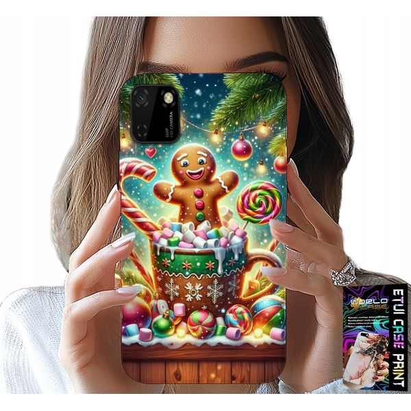 Custodia Per Huawei Y5P - Disegni Natalizi In Pan Di Zenzero + Vetro-image