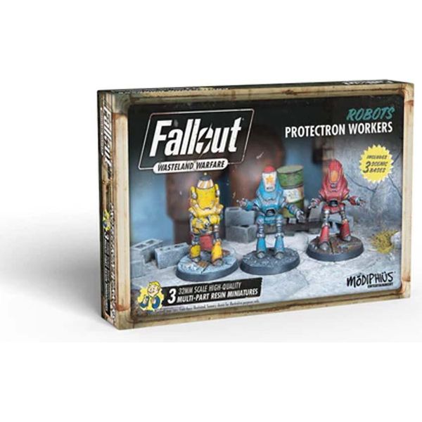 Fallout Robots Protectron Workers - Gioco Di Miniature Espansione - Inglese-image