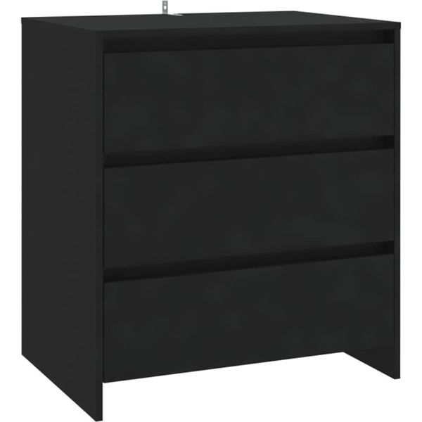 Syfax™ Credenza Nera 70X41X75 Cm In Truciolato-image