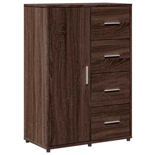 Syfax™ Credenza Rovere Marrone 60X31X84 Cm In Legno Multistrato-image