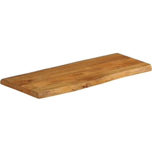 Vidaxl Piano Del Tavolo Con Bordo Ad Albero 80X40X2,5 Cm In Legno Massiccio Di Mango-image