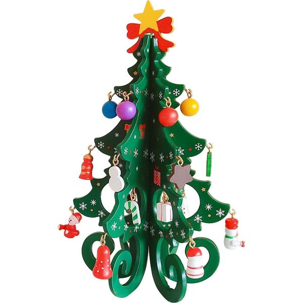 Decorazione Natalizia Mini Albero Di Natale Decorazione Da Tavolo Piccolo Albero Di Natale Decorazione Da Tavolo Ornamenti Natalizi In Legno Albero Di Natale Da Tavolo-image