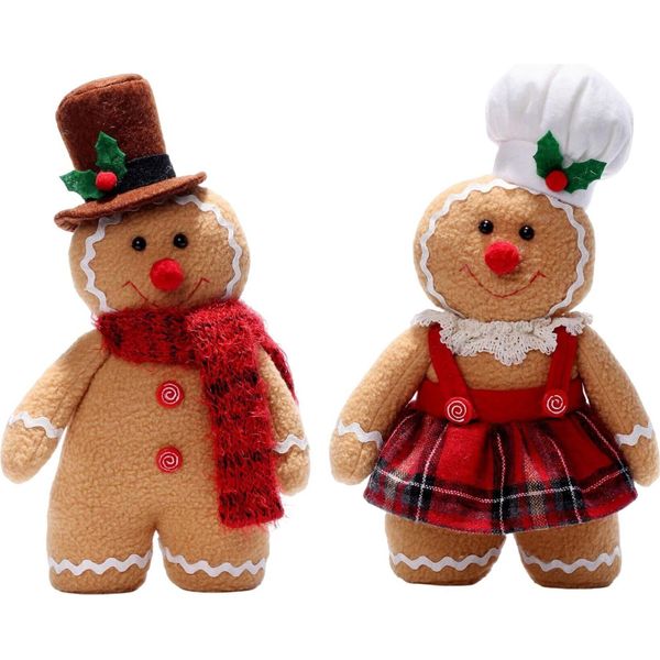 Cuscino Di Pan Di Zenzero, Natale, 30 Cm, Decorazione Di Pan Di Zenzero In Cartone Animato, Simpatica Decorazione Natalizia Di Pan Di Zenzero In Resina, Regalo Per Bambini, Donna&Uomo-image