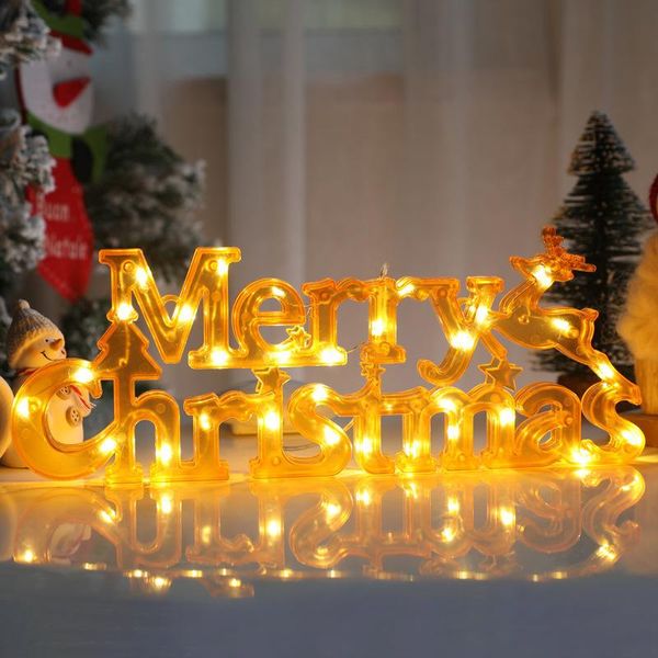 Xmas Lettering, Merry Christmas Lettering, Merry Christmas Led, Merry Christmas Sign Door Sign Letters Led Lettering Christmas Tree Decorations, Yellow-image