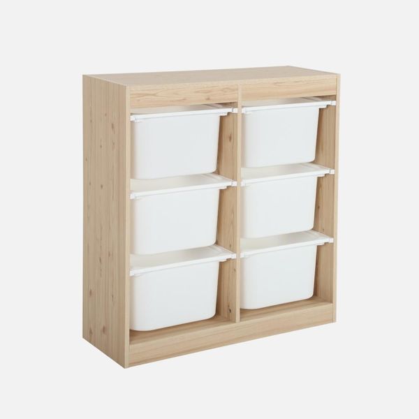 Contenitore Per Bambini Con 6 Contenitori, Marrone Naturale-image
