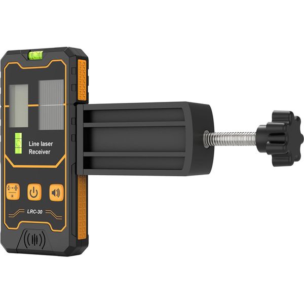 Ricevitore Laser Per Livella Laser 50M/164Ft Portata Di Lavoro Con Doppio Laser Orizzontale Verde E Rivelatore Di Fascio Rosso Accessori Per Livellamento All'aperto Per Laser Di Linea Pulsante-image