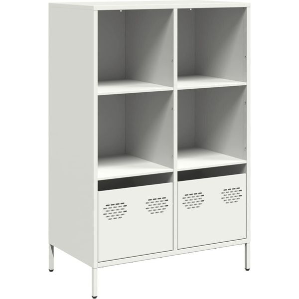 Syfax™ Credenza Bianca 68X39X103,5 Cm In Acciaio-image