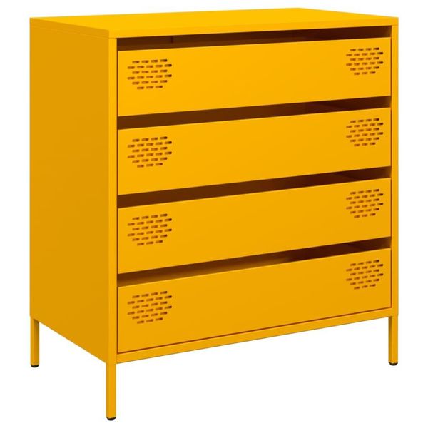 Syfax™ Credenza Giallo Senape 68X39X73,5 Cm Acciaio Laminato A Freddo-image