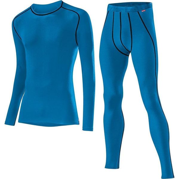 LÖFfler Set Camicia E Pantaloni Lunghi Transtex Warm Uomo Blu 54-image