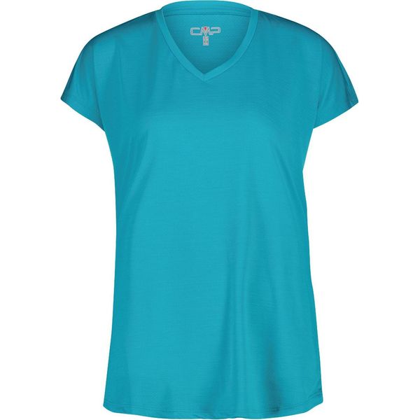 T-Shirt Cmp Da Donna In Jersey Con Scollo A V E Funzione Dry Blu 36-image