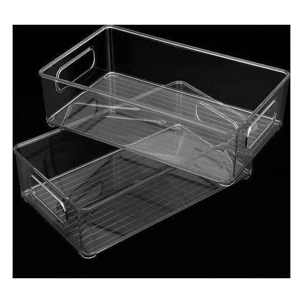 Contenitori Organizer Per Frigorifero, Contenitori Trasparenti Per La Conservazione Del Frigorifero In Cucina, Ripostiglio, Lavanderia, Bagno, Set Da 6-image