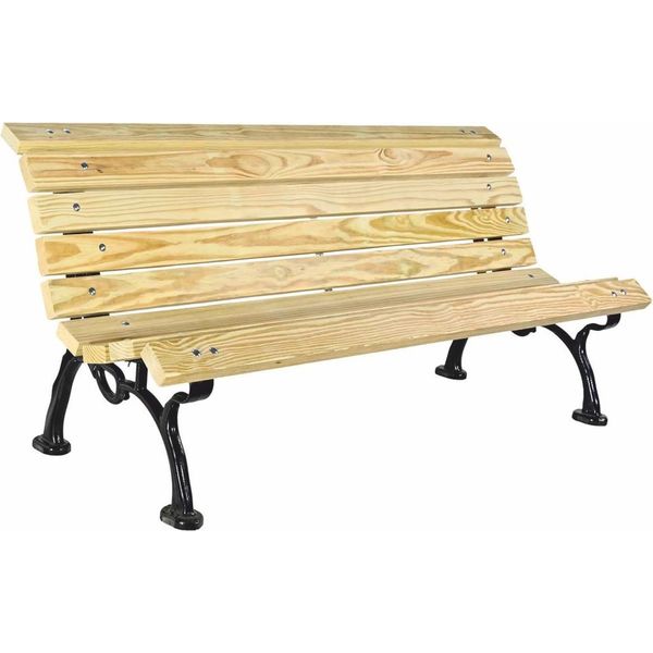 Casa Padrino Park Bench - Panchina Da Città Colori Naturali / Nero 180 Cm - Mobili Da Giardino-image