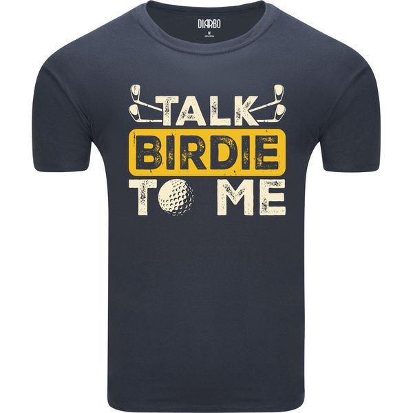 T-Shirt Diarbo Da Uomo Con Stampa Sportiva Uccelli Grigio Scuro Taglia L-image