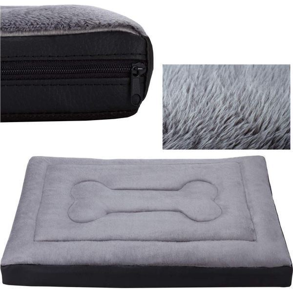 Letto Per Cani, Materasso Per Cani, Pelliccia Grigia Welsti M 70X50-image