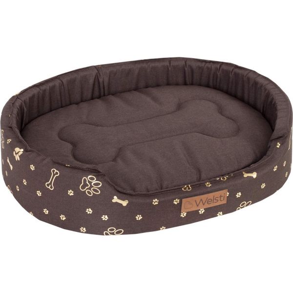 Letto Ovale Per Cani E Gatti, Welsti Marrone L 68X55-image