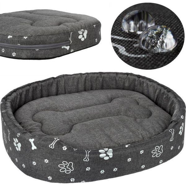 Lettino Ovale Per Cani/Gatti, Welsti Grigio Scuro L 68X55-image