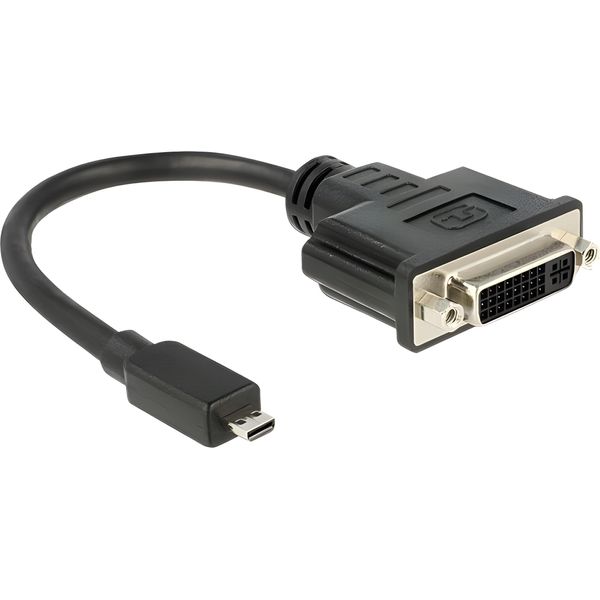 Delock 65563 Delock Hdmi Adapter Micro D -> DVI(24+1) St/Bu Schwarz-image