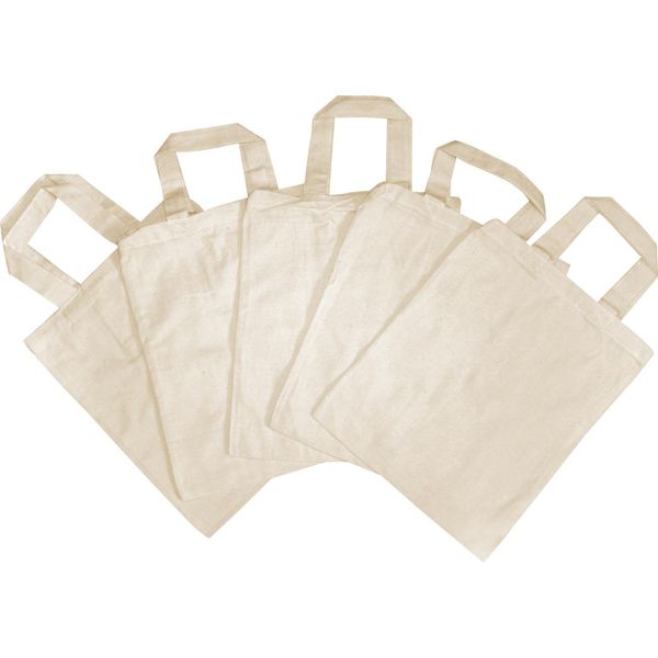 Eduplay 230-006 Sacchetto Di Stoffa Per Bambini, Non Stampato, 22X27 Cm, 100% Cotone, Naturale (Confezione Da 5)-image