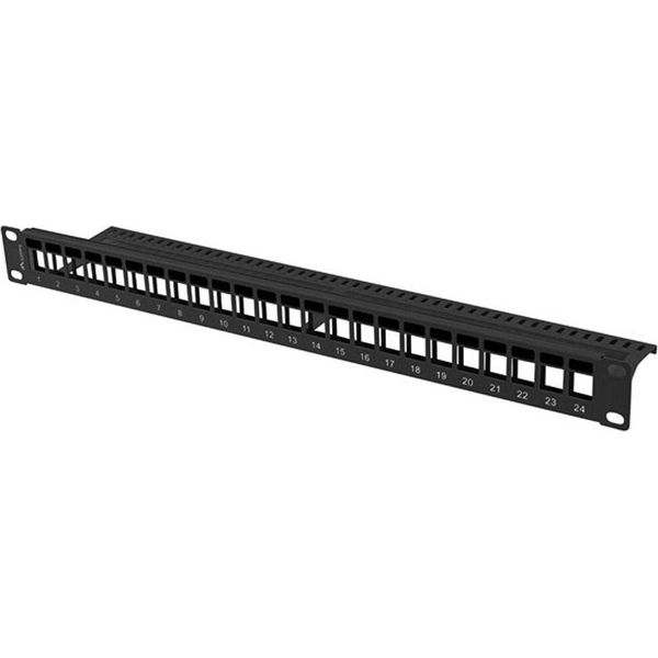 Lanberg PPKS-1024-B Lanberg Patchpanel Blank 24-Port 1U FüR Keystone Schwarz-image