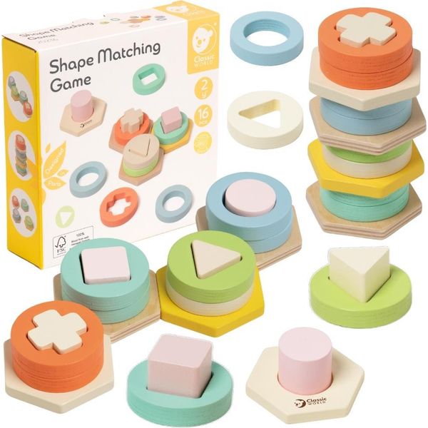 Mondo Classico Puzzle Montessori Di Forme E Colori Torre-image