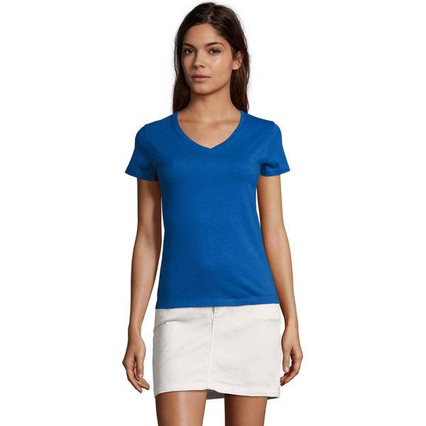 Sols - T-Shirt "Imperial"" Con Scollo A V Da Donna LT1769 (M) (Blu Royal)"-image
