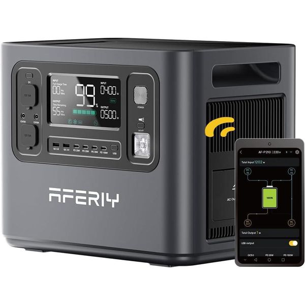 Centrale Elettrica Portatile Aferiy P210 | 2400W 2048Wh-image