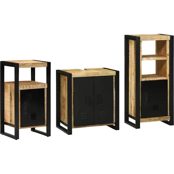 Syfax™ Set Di Mobili Per Il Bagno 3 Pcs Legno Di Mango Massello-image