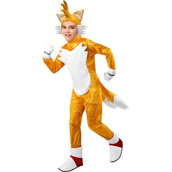 Sonic The Hedgehog - Costume ''Deluxe'' ''Tails'' - Bambini BN5201 (M) (Oro/Bianco)-image