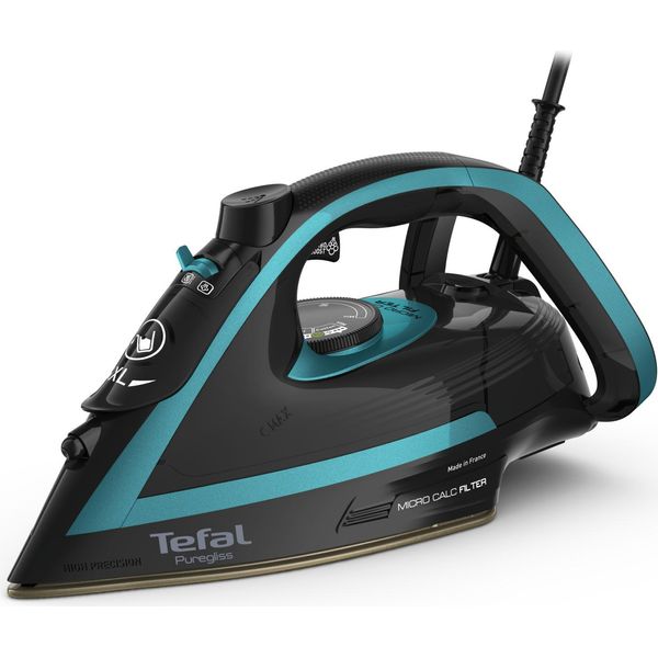 Tefal | FV8066E0 | Ferro Da Stiro | Ferro Da Stiro A Vapore | 3000 W | Capacità Serbatoio Acqua 270 Ml | Vapore Continuo 50 G/Min | Produzione Vapore 280 G/Min | Nero/Blu-image