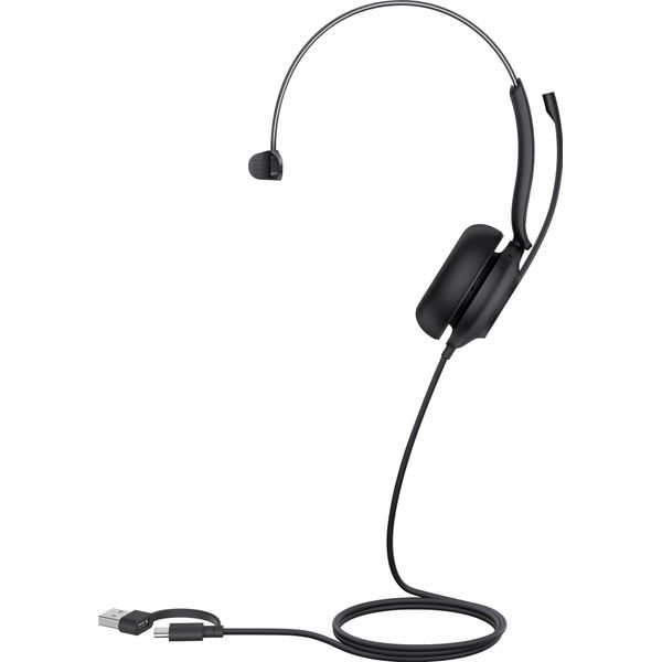 Cuffie Yealink UH35 Mono Teams USB-C/A, Cablate, 20 - 20000 Hz, Chiamate/Musica, 96,5 G, Cuffie, Nero-image