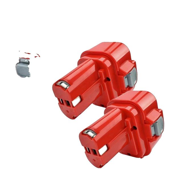 Batteria Ricaricabile Ni-Mh Per Makita, Capacità 4000Mah, Compatibile Con PA12, 2 Picec-image