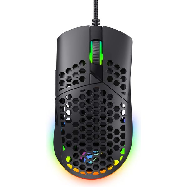 Havit MS1036, Ambidestro, Ottico, Usb Type-A, 7200 Dpi, Nero-image