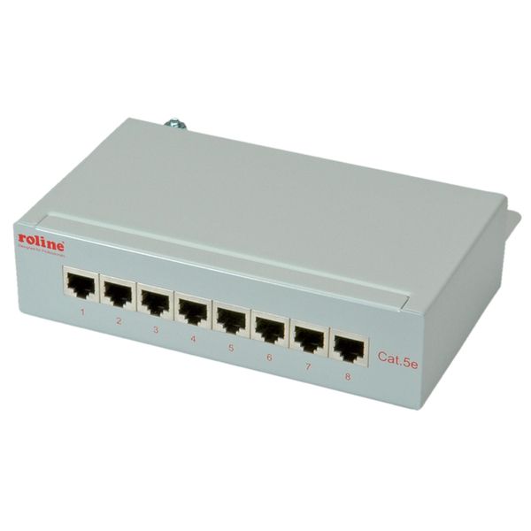 Roline Patchpanel, 8 Ports, Kat.5E, Geschirmt, Lichtgrau (26.11.0304)-image