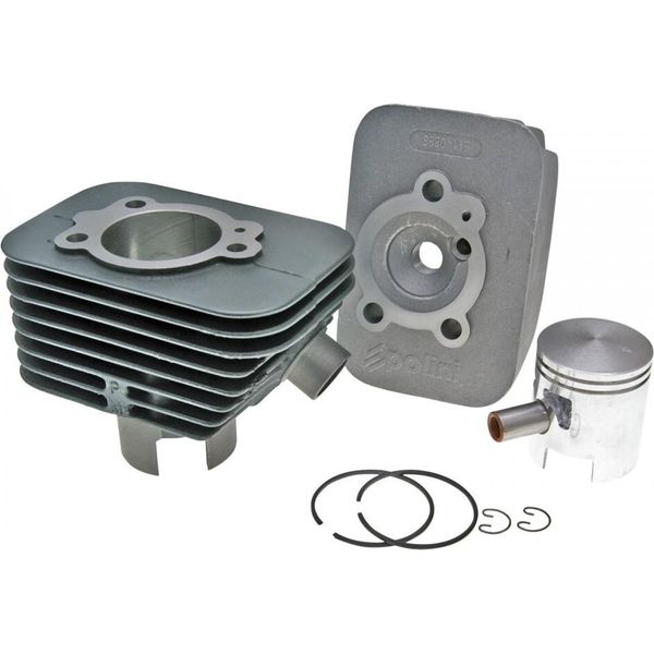 Kit Cilindro Polini Ghisa Grigia Racing 63Cc 12Mm Pistone Spinotto Per Piaggio Ciao-image