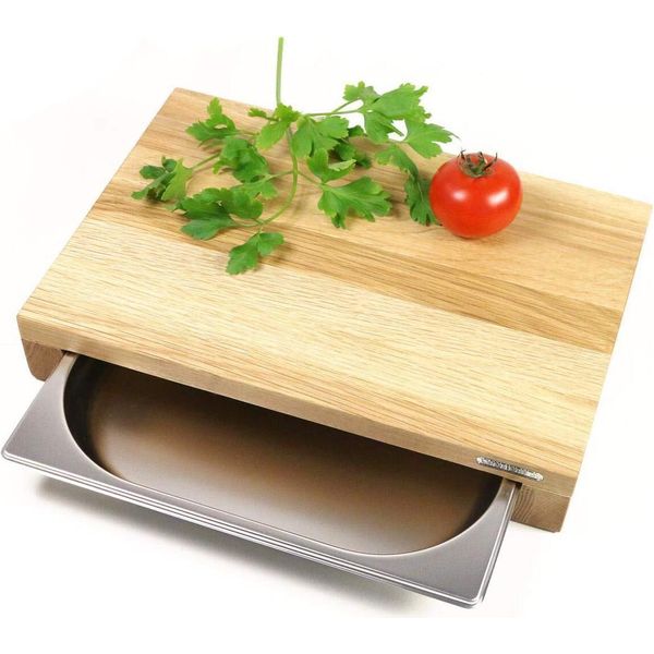 Continenta Schneidebrett Mit Schublade Eiche 39X27X6Cm 4110/Abverkauf Nur Solange Vorrat Reicht-image