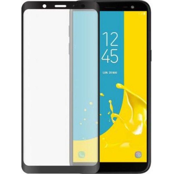 Bigben Connected, Protezione Dello Schermo In Vetro Antigraffio 2.5D Per Samsung Galaxy J6 Plus, Nero Trasparente-image