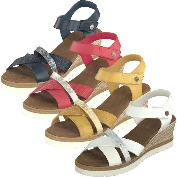 Mustang Sandali Da Donna Con Zeppa 1317-806, Misura:39 Eu, Colore:Giallo-image