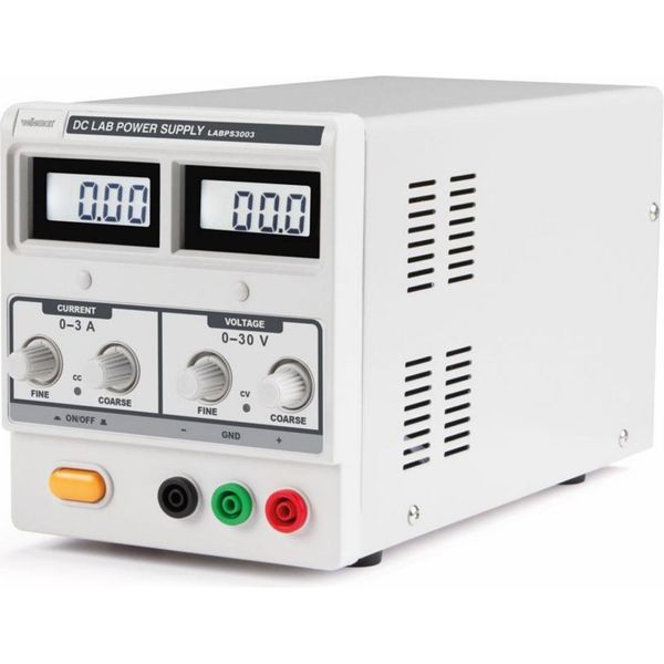 Alimentatore Da Laboratorio Cc 0-30 V Cc / 0-3 A Massimo Con Doppio Display Lcd-image