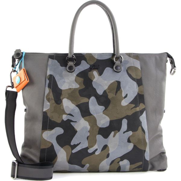 Gabs Pelle Borsa A Tracolla Borsa A Tracolla Bellona Flat Bag Asfalto + Mimetico Grigio-image