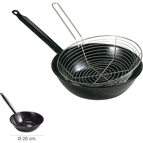 Padella Smaltata Garcima Con Manico Ø 26 Cm. Con Padella-image