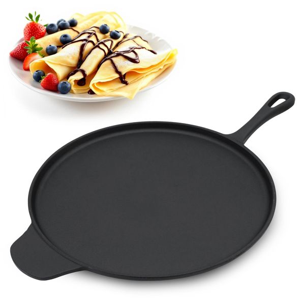 Padella Per Pizza E Crepes In Ghisa - Ø 30 Cm - Padella In Ghisa Per Grigliate-image