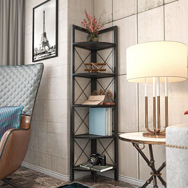 Skye Decor, Remo - Black, Libreria, Nero, 100 % Melamine Coated Slipboard, 30,5 X 33 X 160 Cm-image