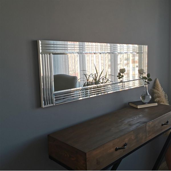 Skye Decor, A303Y- A303YNOS, Argento, Specchio Da Parete, 40X120 Cm, 100% Mdf-image