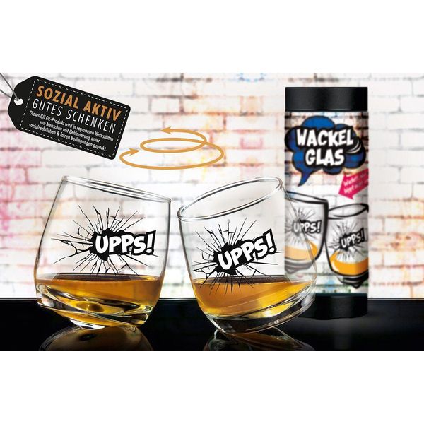 Casablanca 2Tlg. Set, Wackelglas, "Upps!"", Glas, Klar, , H. 8,5 Cm, D. 7,5 Cm 46887"-image
