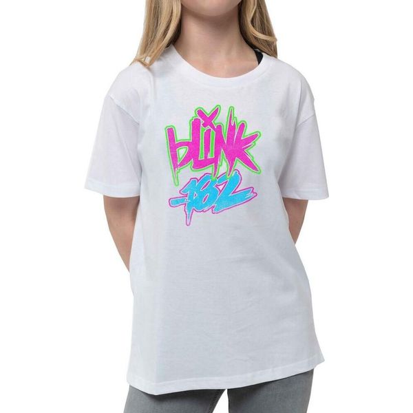 Blink 182 - Maglietta Logo Per Bambini RO1874 (116) (Bianco)-image