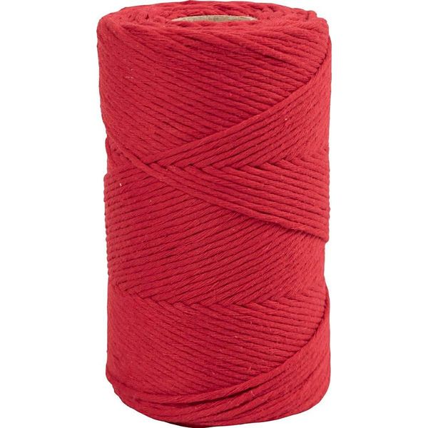 Creativ Company Corda Macramè Rossa 198M Cotone Riciclato Crafting-image