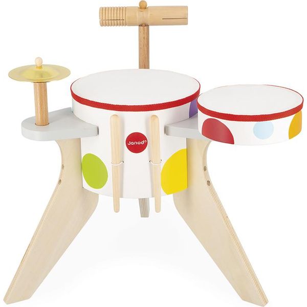 Batteria Janod Confetti - Strumento Musicale Per Bambini - Giocattolo Colorato-image