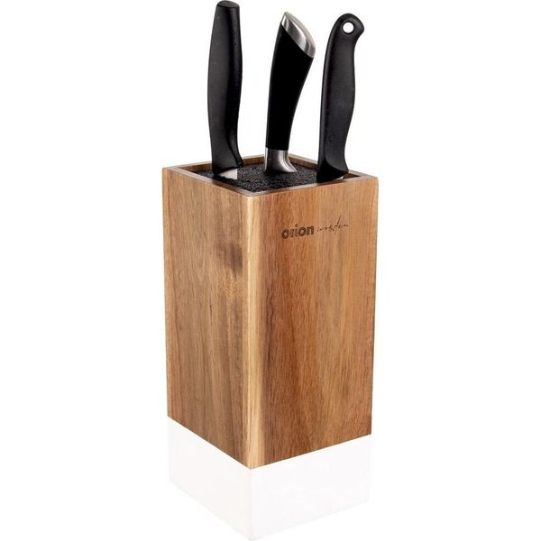 Ceppo Portacoltelli Orion In Legno Universale Per Coltelli In Acciaio E Ceramica-image