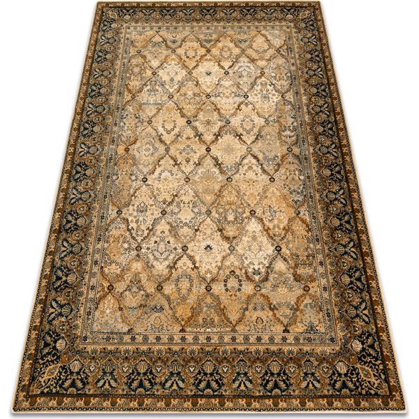 Tappeto Di Lana Omega Grenada Telaio, Diamanti, Orientale - Cognac Beige 200X300 Cm-image